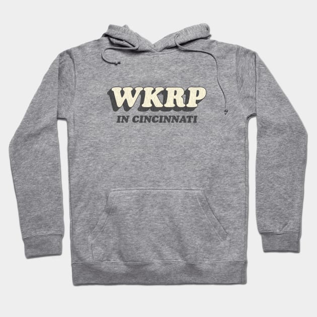 WKRP in Cincinnati Vintage Black Hoodie by Sayang Anak